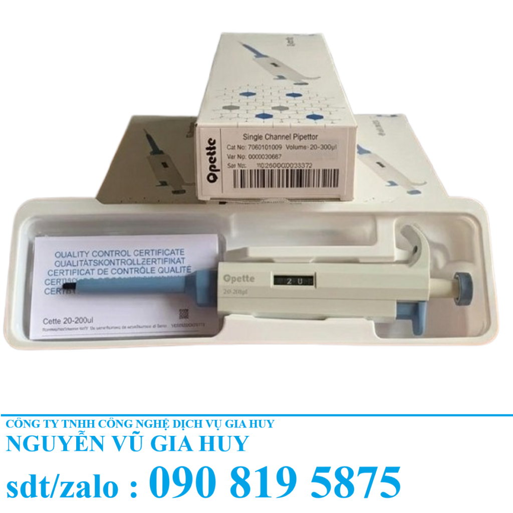 Micropipet Tự Động 1 Kênh Dải Đo 0.1 – 1000 µL